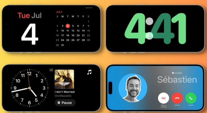 永发镇苹果手机维修分享iOS17横屏充电待机显示有什么好处 